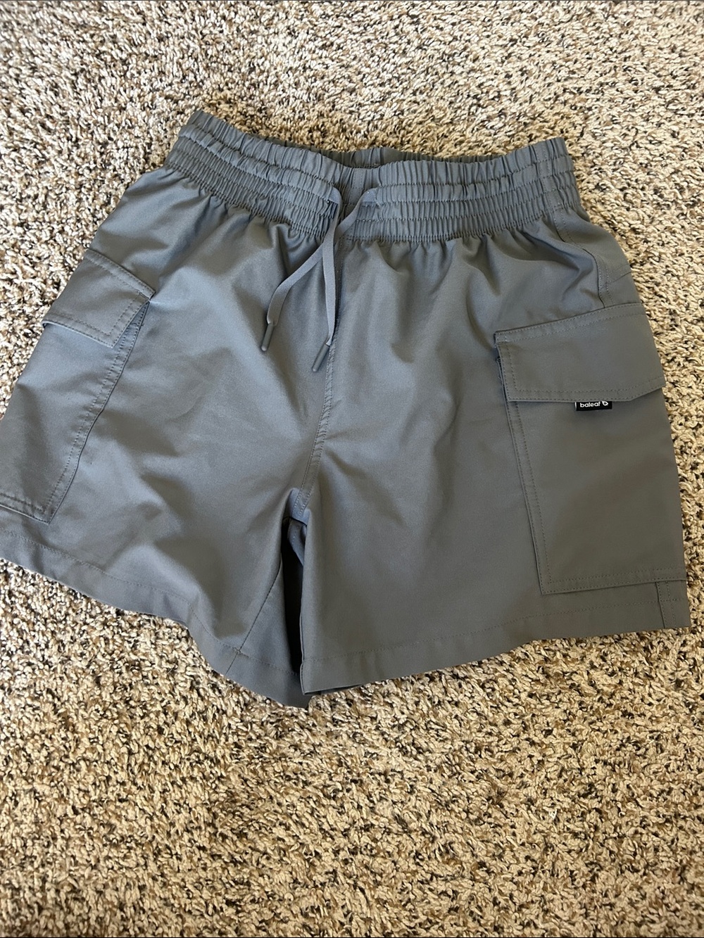 Baleaf Slate Gray Athletic Shorts with Drawstring